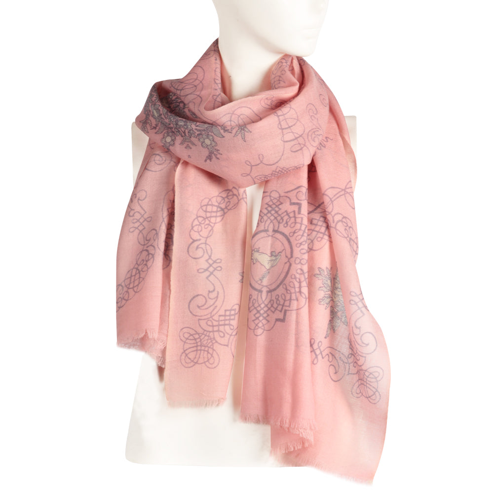 1189403 Women's autumn/winter printed soft skin wool scarf winter fashion scarf