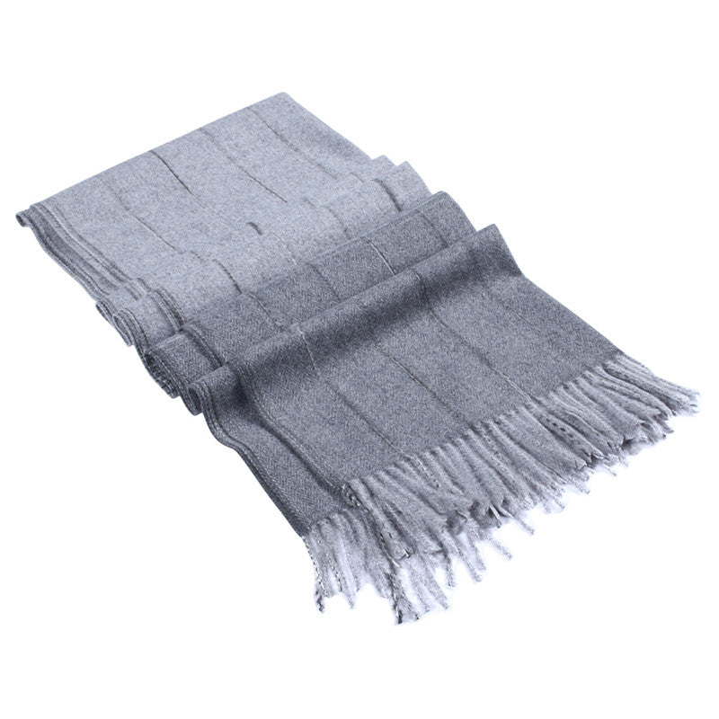 2043-02 Women's Long Classic Tassel Plaid Scarf, Chunky Winter/Fall Warm Scarf