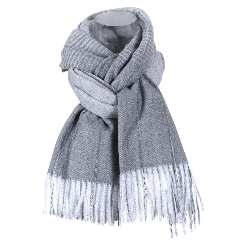 2043-02 Women's Long Classic Tassel Plaid Scarf, Chunky Winter/Fall Warm Scarf