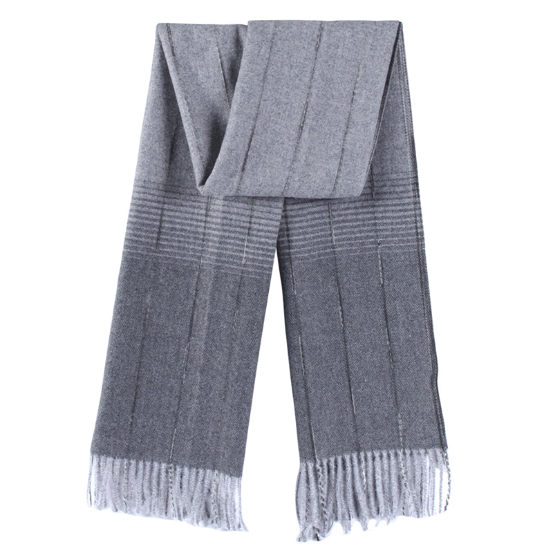 2043-02 Women's Long Classic Tassel Plaid Scarf, Chunky Winter/Fall Warm Scarf