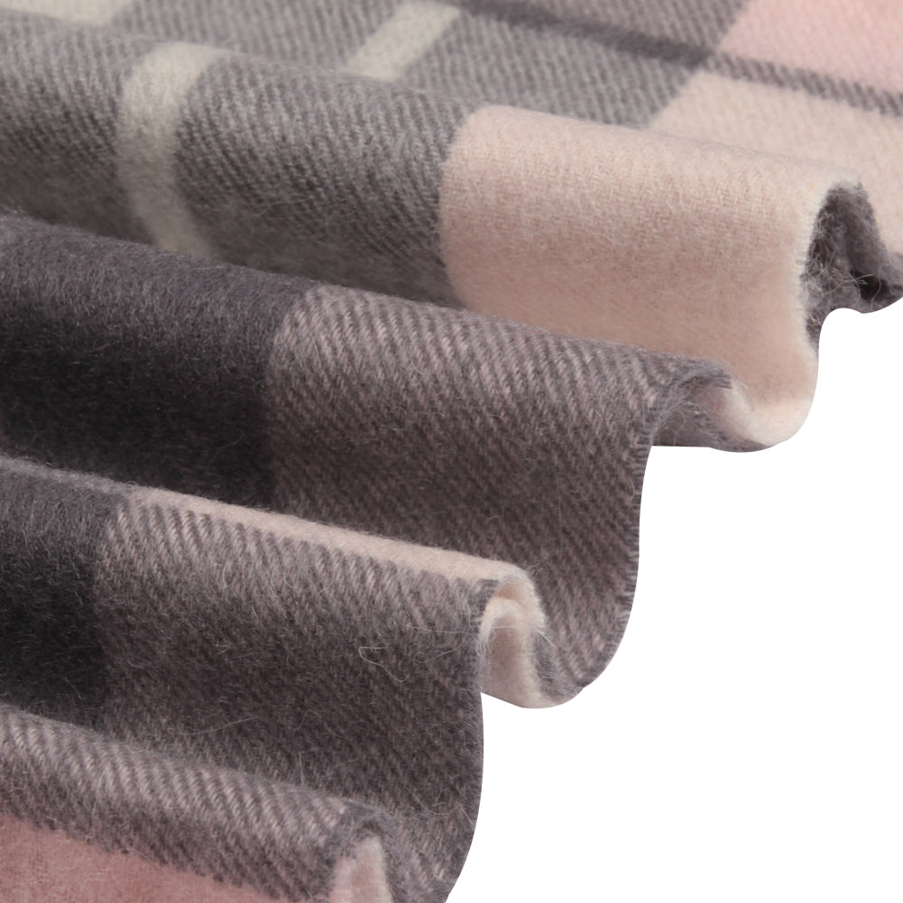 Temminc #1216102 Women Wool Plaid Winter Fashion Scarf ,70.9x11.8in