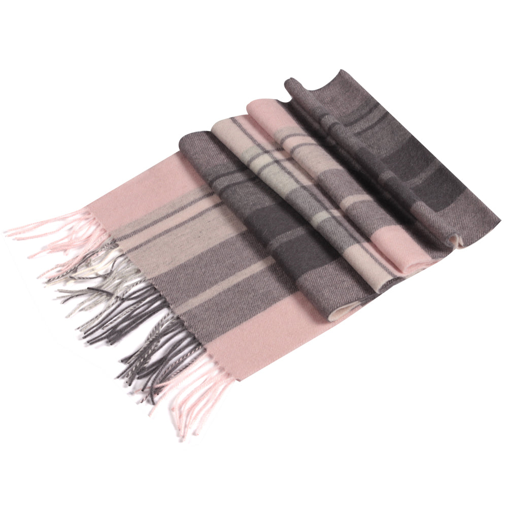 Temminc #1216102 Women Wool Plaid Winter Fashion Scarf ,70.9x11.8in