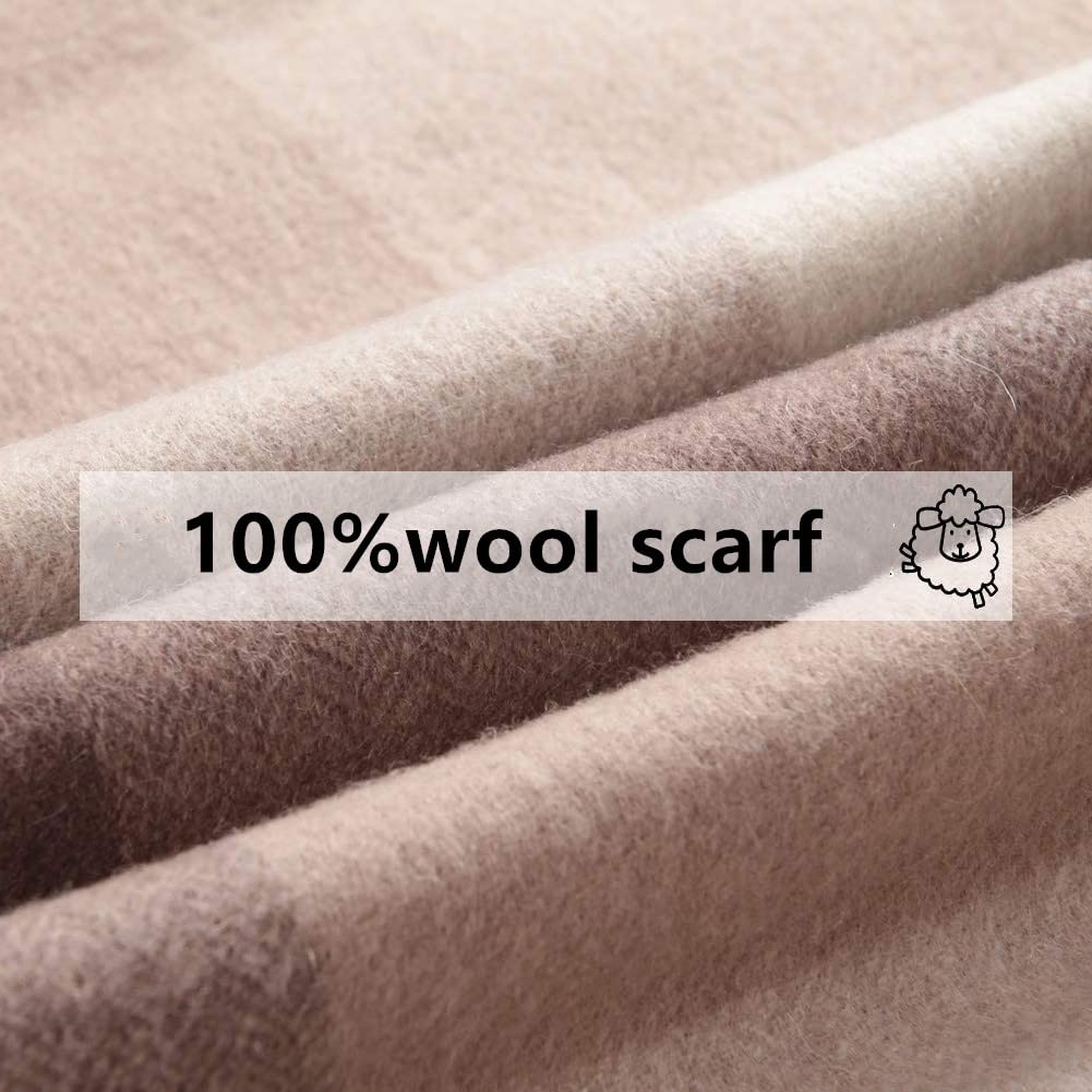 Temminc #12161-09 1214101 Women/Men Wool Plaid Winter Fashion Scarf ,70.9x11.8in