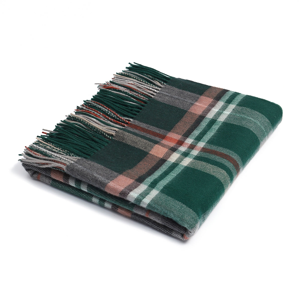 4666-07 Pure Wool Throw Blanket For Sofa,Bed&Car, Large 55x83 inches, 1.5 lbs,Classic Design With Storage bag