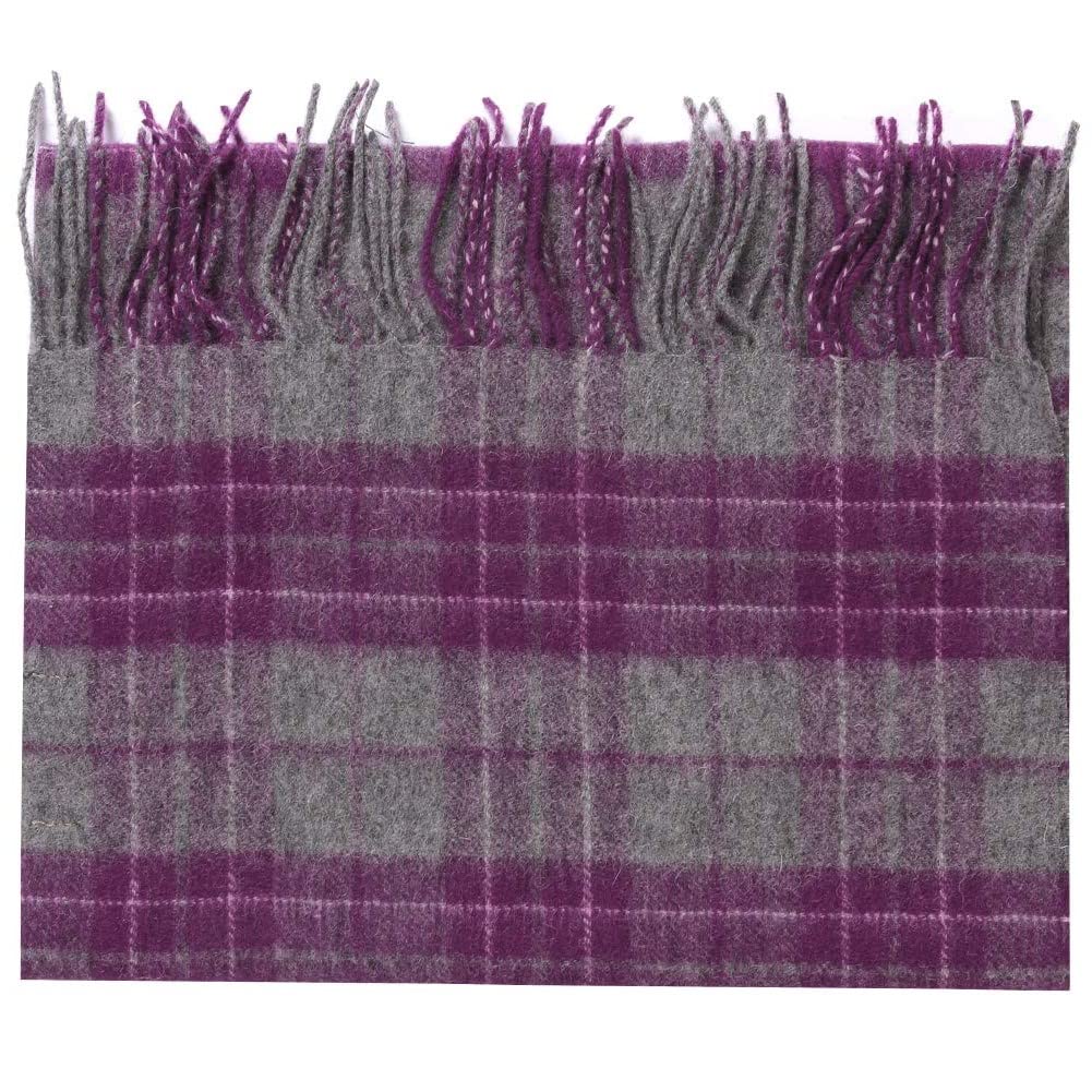 Temminc #12161-08 Women Wool Plaid Winter Fashion Scarf ,70.8x11.8in