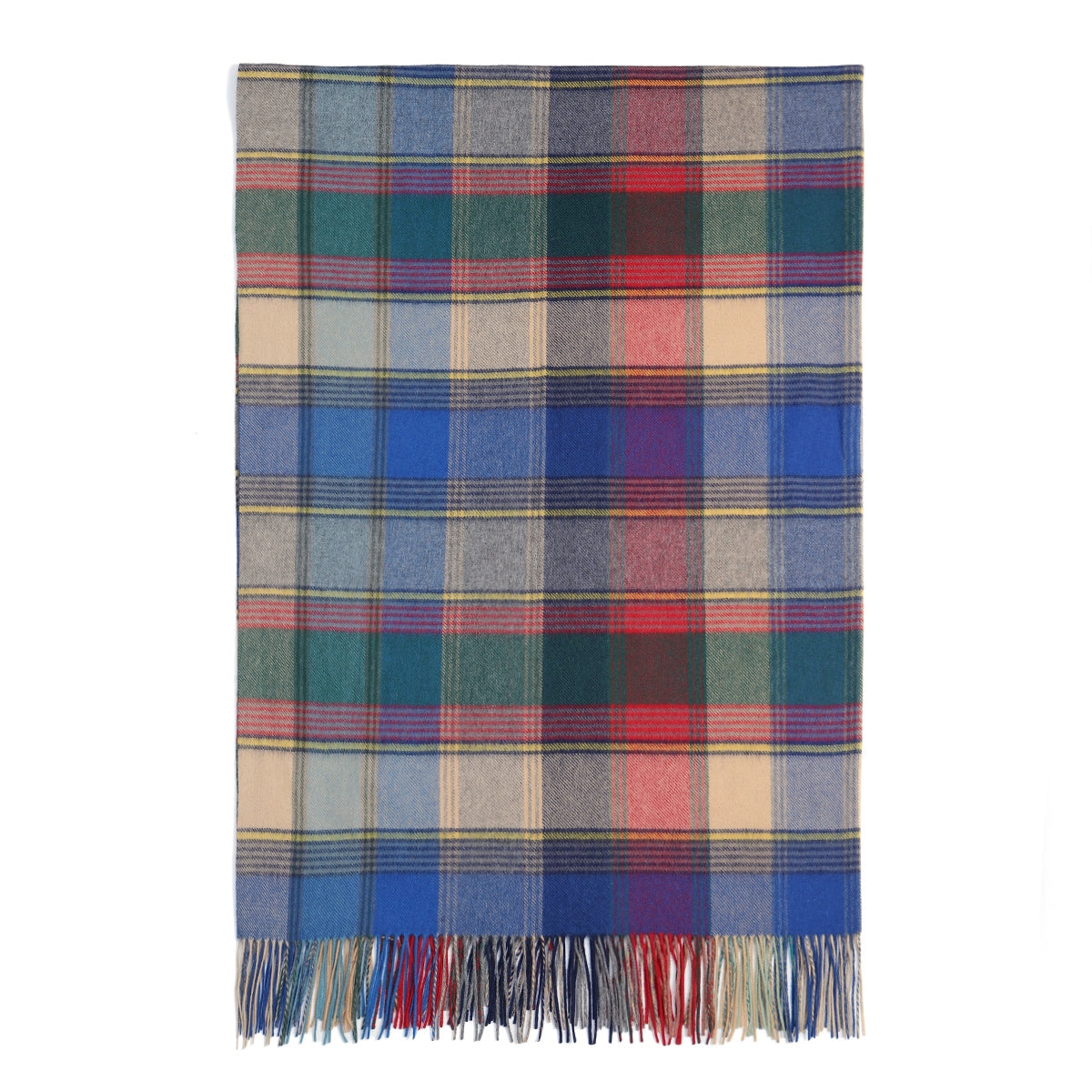 4666-05 Pure Wool Throw Blanket For Sofa,Bed&Car, Large 55x83 inches, 1.5 lbs,Classic Design With Storage bag