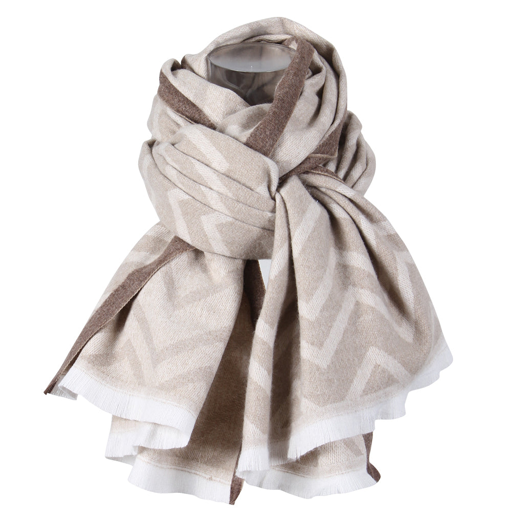 2041-02 Women's Long Classic Tassel Plaid Scarf, Chunky Winter/Fall Warm Scarf