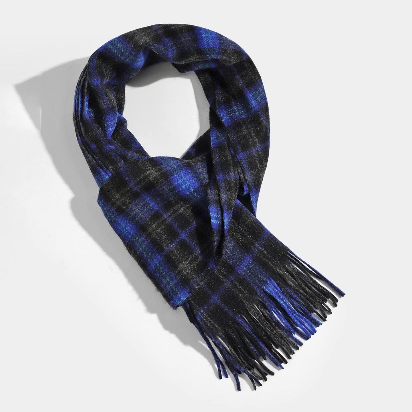 Temminc #155528 Women/Men Cashmere Solid Plaid Winter Fashion Scarf ,70.9x11.8in