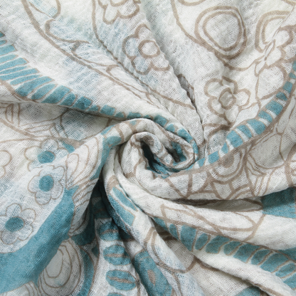 Scarfs for Women Lightweight Scarves Elegant Floral Geometric Pattern Summer Sheer Scarfs Shawls Wraps