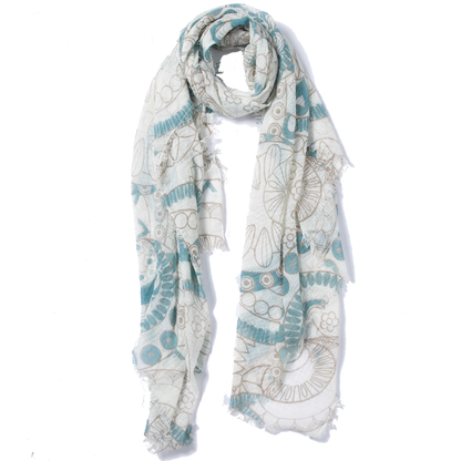 Scarfs for Women Lightweight Scarves Elegant Floral Geometric Pattern Summer Sheer Scarfs Shawls Wraps