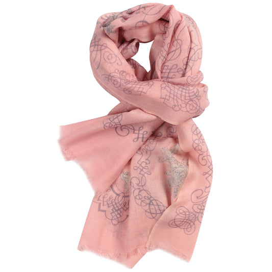 1189403 Women's autumn/winter printed soft skin wool scarf  winter fashion scarf