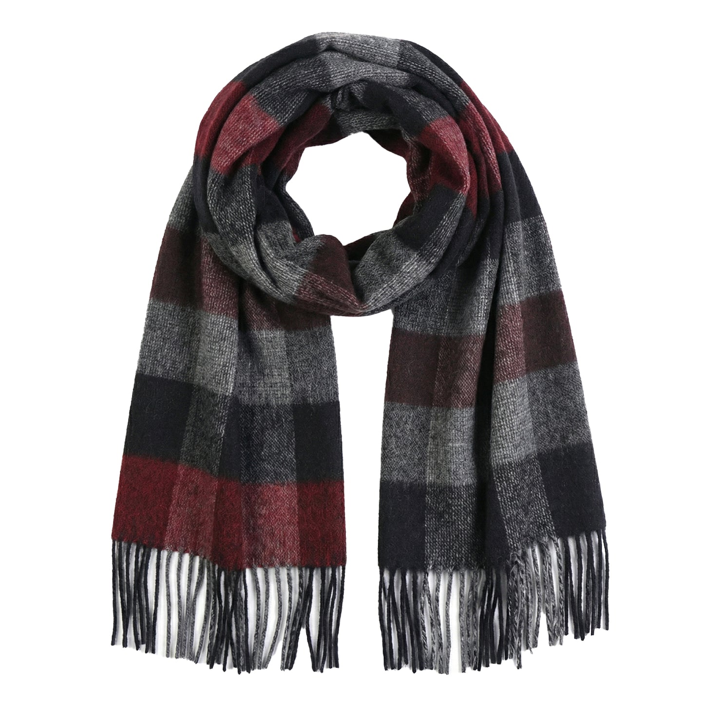 Pure Wool Scarf for Men & Women , Ultra Soft, Lightweight & Warm Luxurious Warm Cashmere Feel Travel Gift