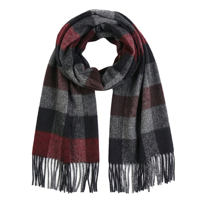 Pure Wool Scarf for Men & Women , Ultra Soft, Lightweight & Warm Luxurious Warm Cashmere Feel Travel Gift