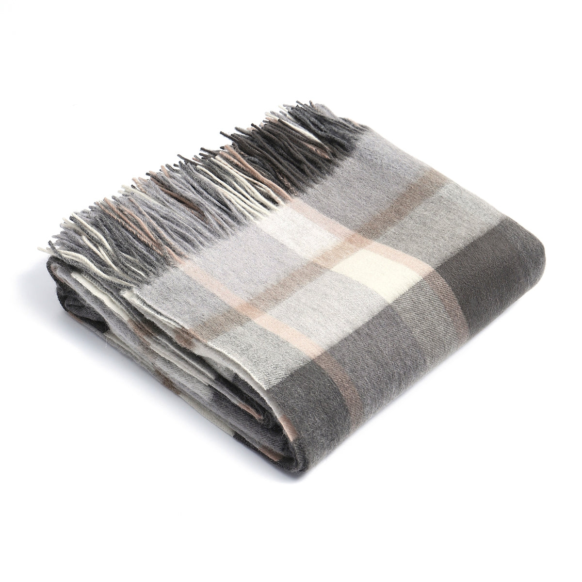 Pure Wool  Throw Blanket For Sofa,Bed&Car, Large 55x83 inches, Classic Design With Storage bag