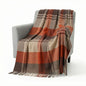 Pure Wool  Throw Blanket For Sofa,Bed&Car, Large 55x83 inches, Classic Design With Storage bag