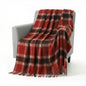 Pure Wool  Throw Blanket For Sofa,Bed&Car, Large 55x83 inches, Classic Design With Storage bag