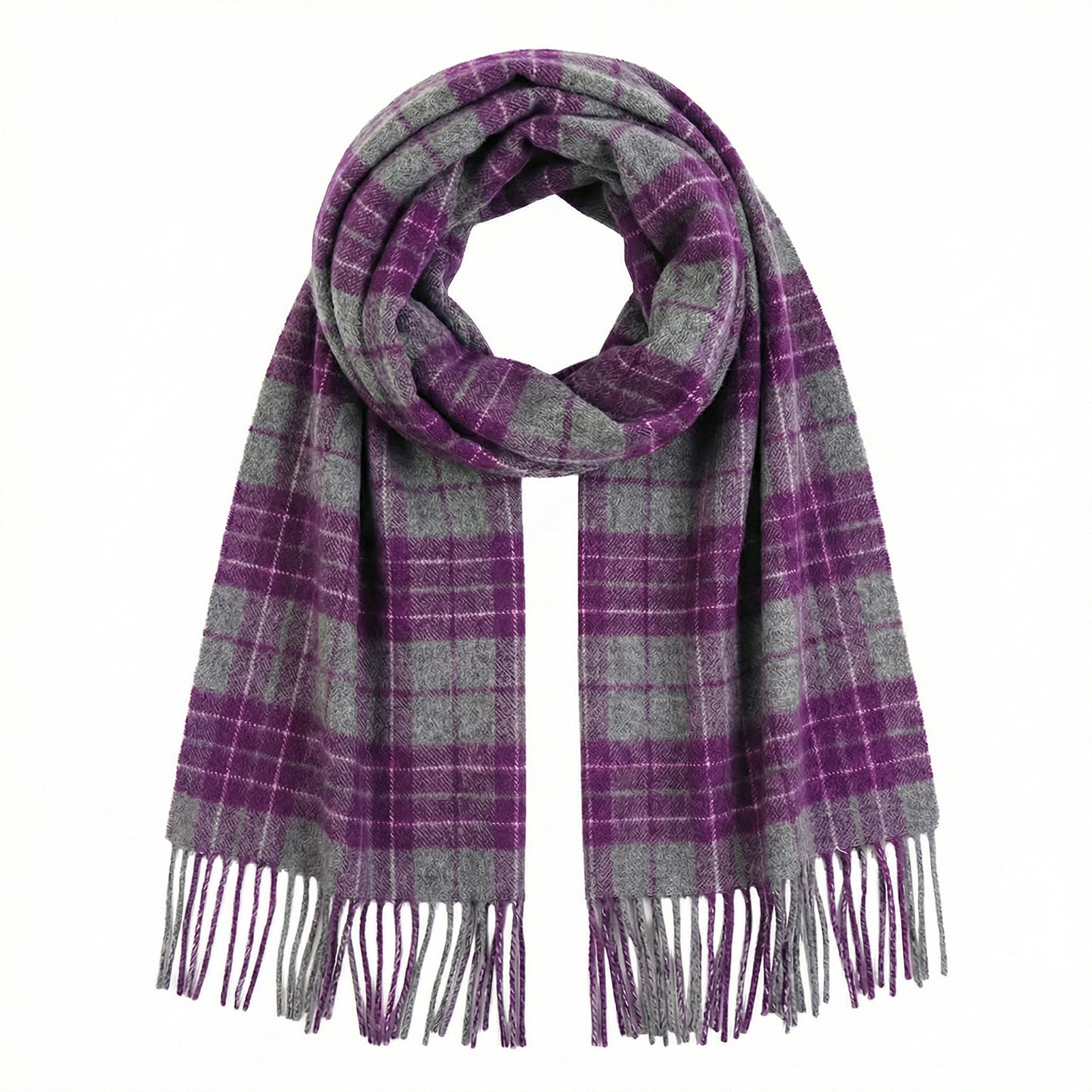 Pure Wool Scarf for Men & Women , Ultra Soft, Lightweight & Warm Luxurious Warm Cashmere Feel Travel Gift