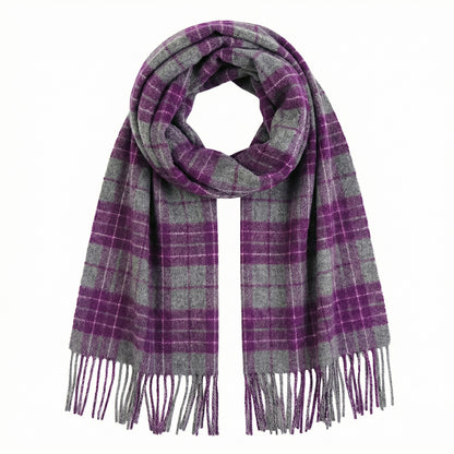 Pure Wool Scarf for Men & Women , Ultra Soft, Lightweight & Warm Luxurious Warm Cashmere Feel Travel Gift