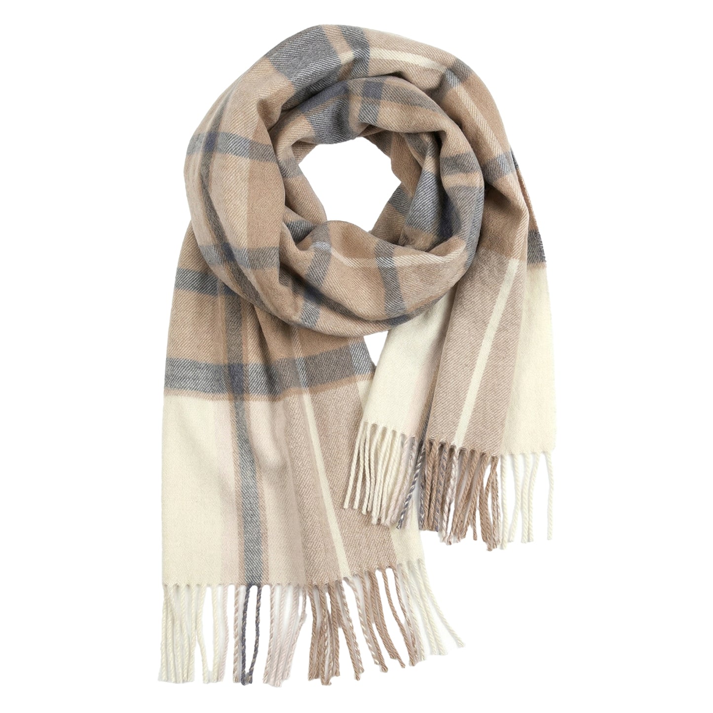 Pure Wool Scarf for Men & Women , Ultra Soft, Lightweight & Warm Luxurious Warm Cashmere Feel Travel Gift