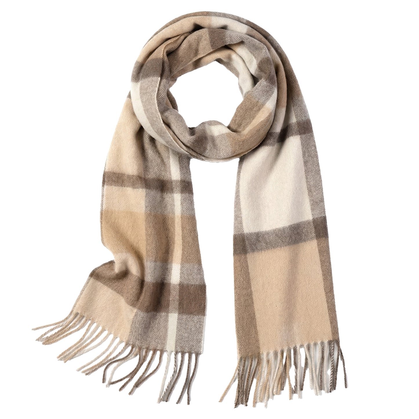 Pure Wool Scarf for Men & Women , Ultra Soft, Lightweight & Warm Luxurious Warm Cashmere Feel Travel Gift