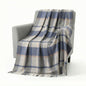 Pure Wool  Throw Blanket For Sofa,Bed&Car, Large 55x83 inches, Classic Design With Storage bag