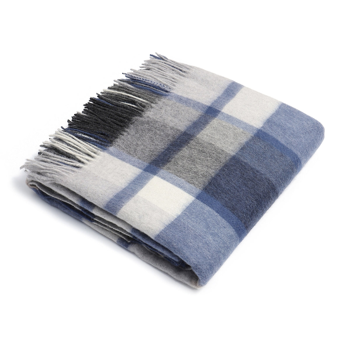 Pure Wool  Throw Blanket For Sofa,Bed&Car, Large 55x83 inches, Classic Design With Storage bag