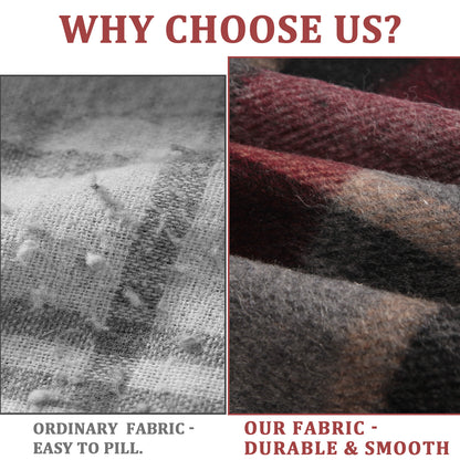 Pure Wool Scarf for Men & Women , Ultra Soft, Lightweight & Warm Luxurious Warm Cashmere Feel Travel Gift
