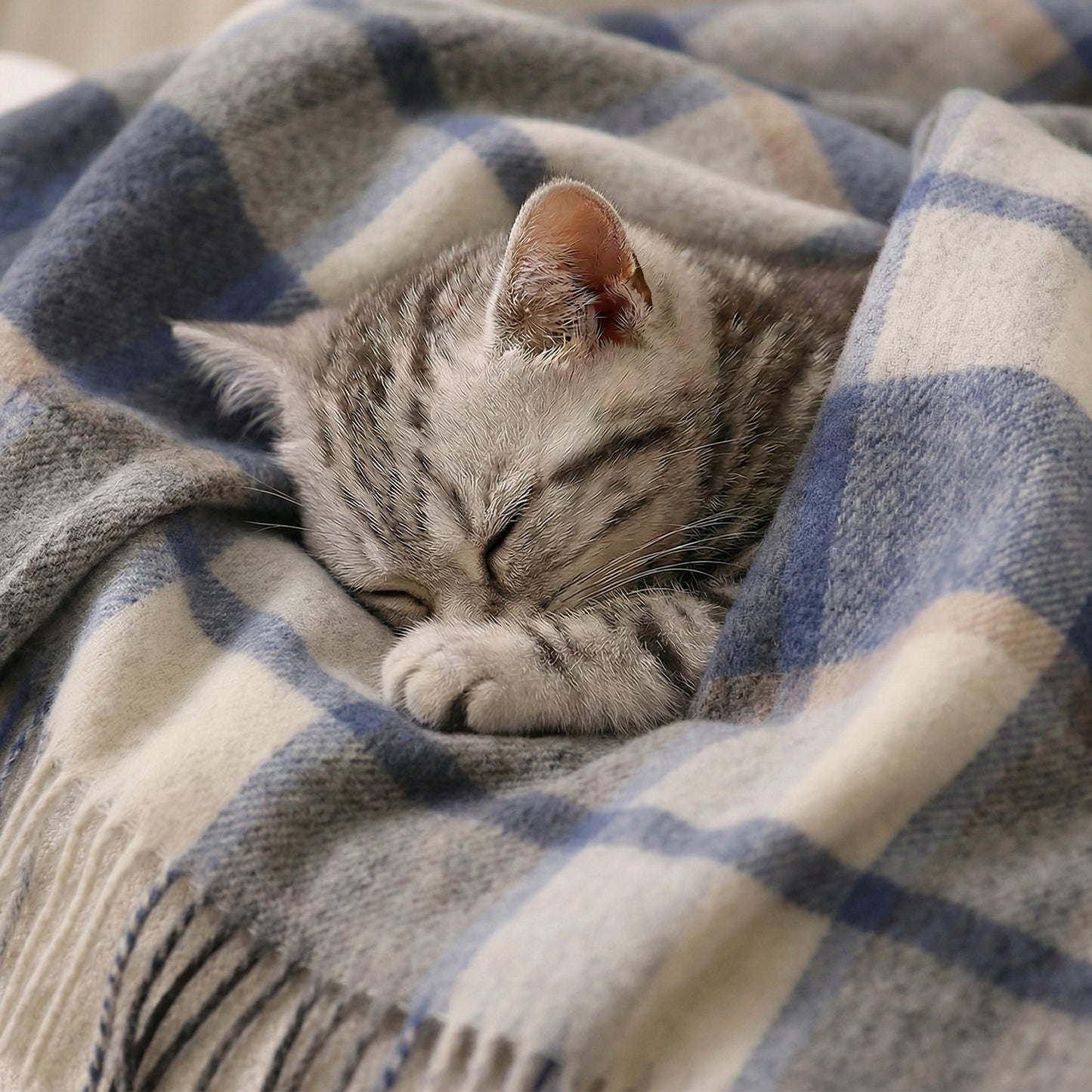 Pure Wool  Throw Blanket For Sofa,Bed&Car, Large 55x83 inches, Classic Design With Storage bag