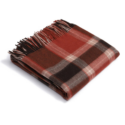 Pure Wool  Throw Blanket For Sofa,Bed&Car, Large 55x83 inches, Classic Design With Storage bag