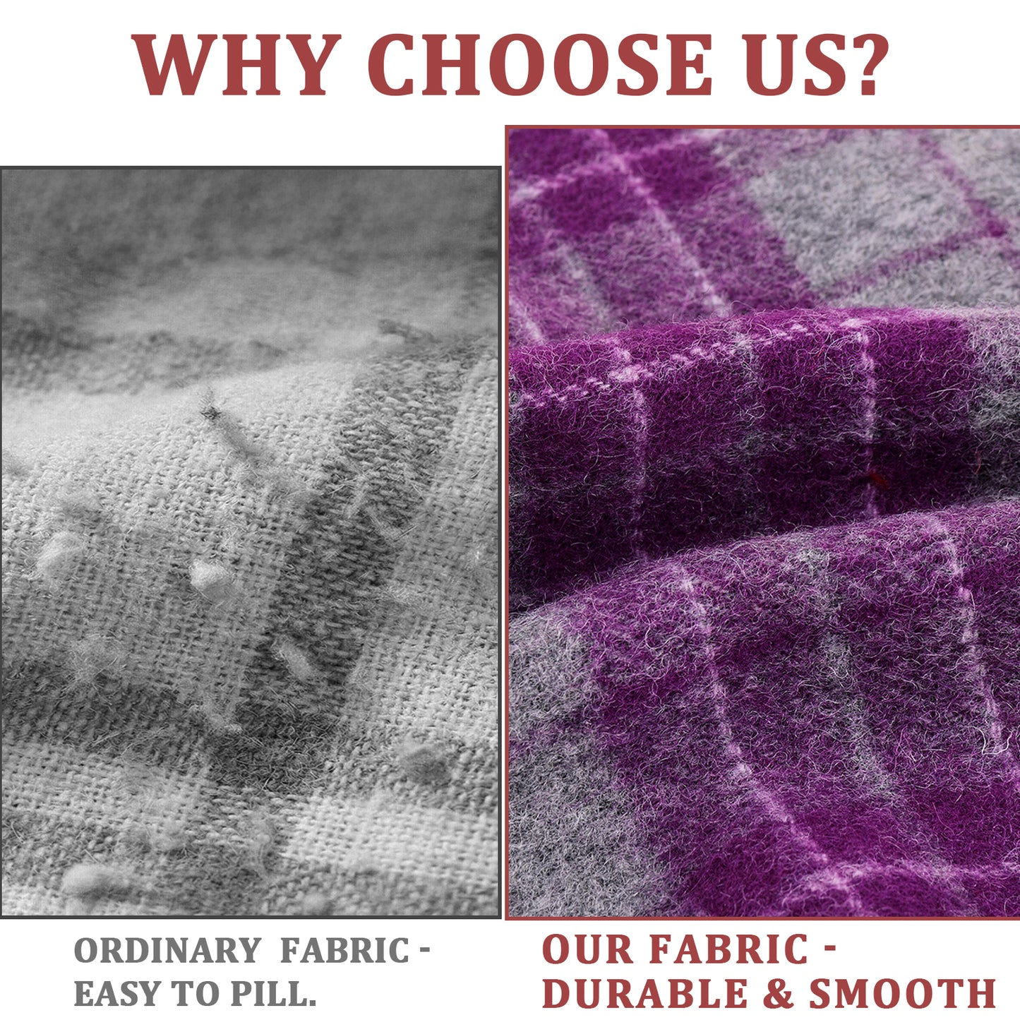 Pure Wool Scarf for Men & Women , Ultra Soft, Lightweight & Warm Luxurious Warm Cashmere Feel Travel Gift