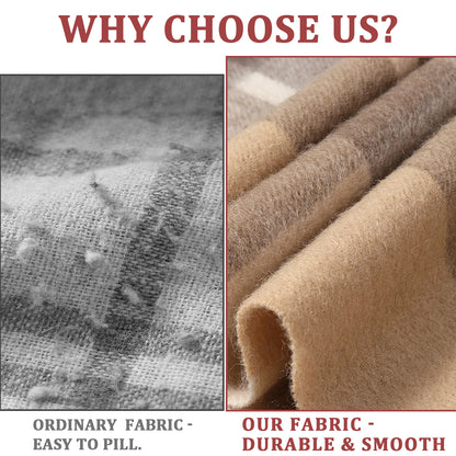 Pure Wool Scarf for Men & Women , Ultra Soft, Lightweight & Warm Luxurious Warm Cashmere Feel Travel Gift