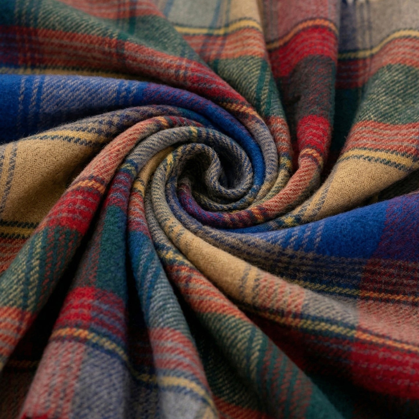 Pure Wool  Throw Blanket For Sofa,Bed&Car, Large 55x83 inches, Classic Design With Storage bag