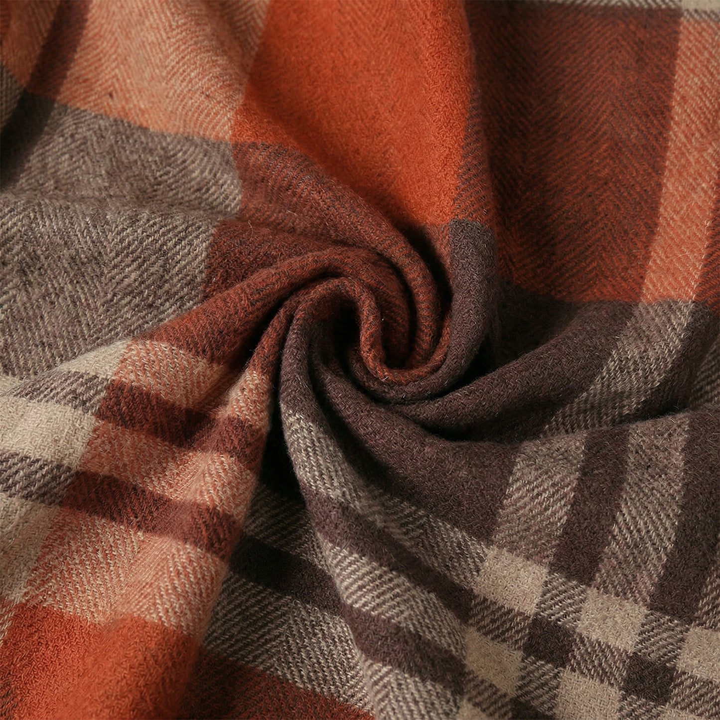 Pure Wool  Throw Blanket For Sofa,Bed&Car, Large 55x83 inches, Classic Design With Storage bag