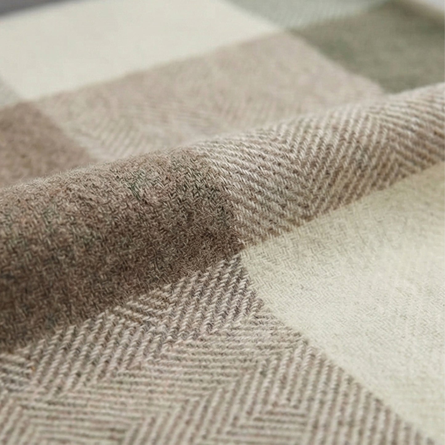 Pure Wool  Throw Blanket For Sofa,Bed&Car, Large 55x83 inches, Classic Design With Storage bag