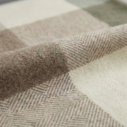 Pure Wool  Throw Blanket For Sofa,Bed&Car, Large 55x83 inches, Classic Design With Storage bag