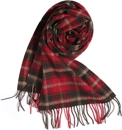 Temminc #12161-06 Women Wool Plaid Winter Fashion Scarf ,70.9x11.8in
