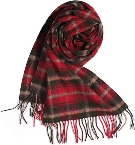 Temminc #12161-06 Women Wool Plaid Winter Fashion Scarf ,70.9x11.8in