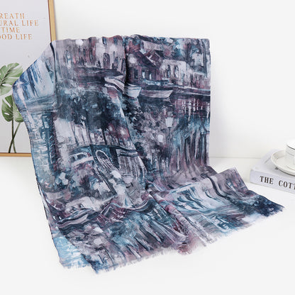 1206-02 Women's Fashion Traveling Spring Scarf,Lightweight Head Wrap Neck Scarf