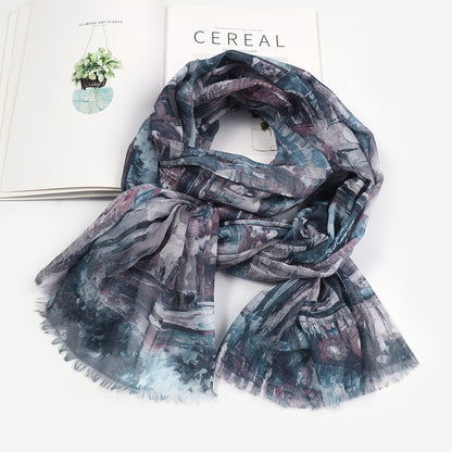 1206-02 Women's Fashion Traveling Spring Scarf,Lightweight Head Wrap Neck Scarf