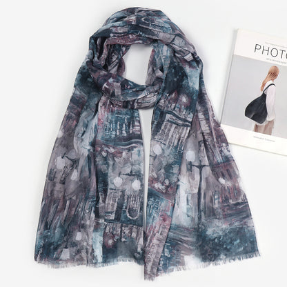 1206-02 Women's Fashion Traveling Spring Scarf,Lightweight Head Wrap Neck Scarf