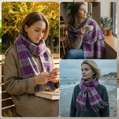 Pure Wool Scarf for Men & Women , Ultra Soft, Lightweight & Warm Luxurious Warm Cashmere Feel Travel Gift