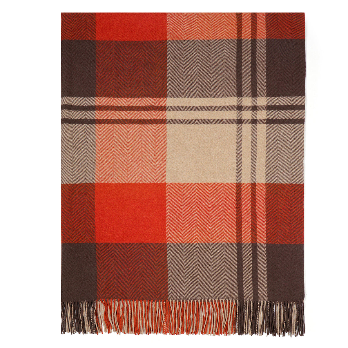 Pure Wool  Throw Blanket For Sofa,Bed&Car, Large 55x83 inches, Classic Design With Storage bag