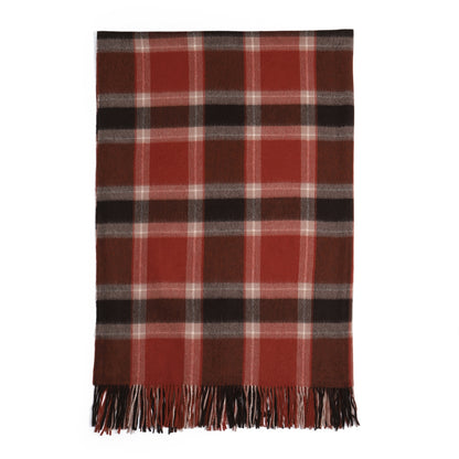 Pure Wool  Throw Blanket For Sofa,Bed&Car, Large 55x83 inches, Classic Design With Storage bag