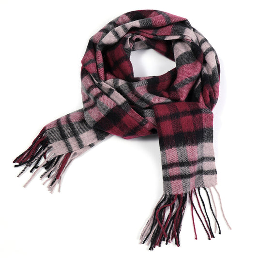 Temminc #12161-05 Women Wool Plaid Winter Fashion Scarf ,70.9x11.8in