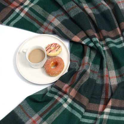 Pure Wool  Throw Blanket For Sofa,Bed&Car, Large 55x83 inches, Classic Design With Storage bag