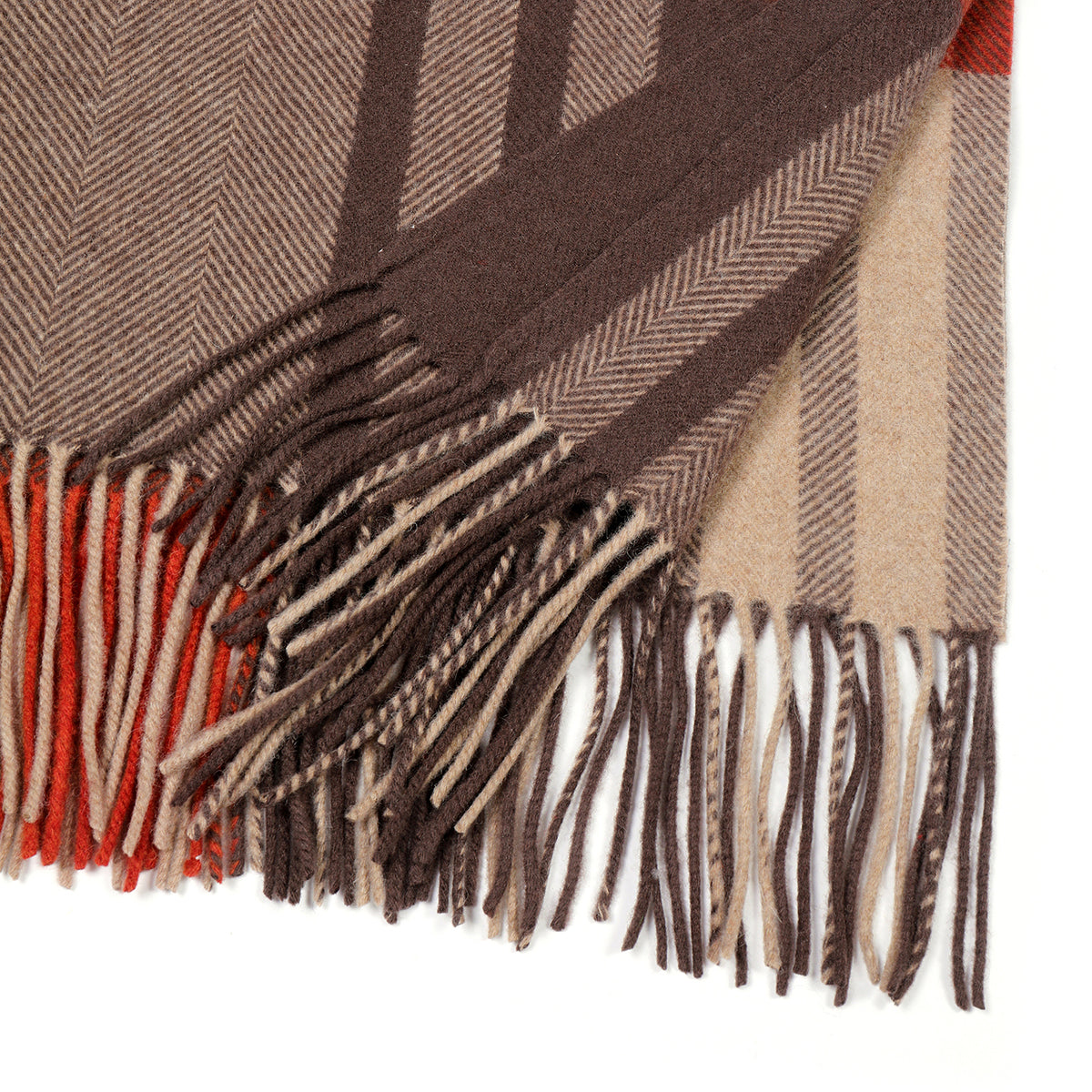 Pure Wool  Throw Blanket For Sofa,Bed&Car, Large 55x83 inches, Classic Design With Storage bag