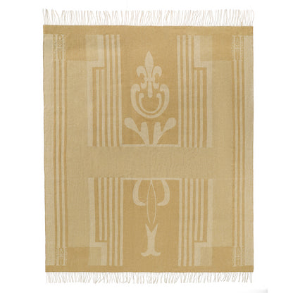 4666-08   Large Jacquard Wool Blanket For Sofa,Bed&Car, Large 55x83 inches, 1.5 lbs,Classic Design With Storage bag