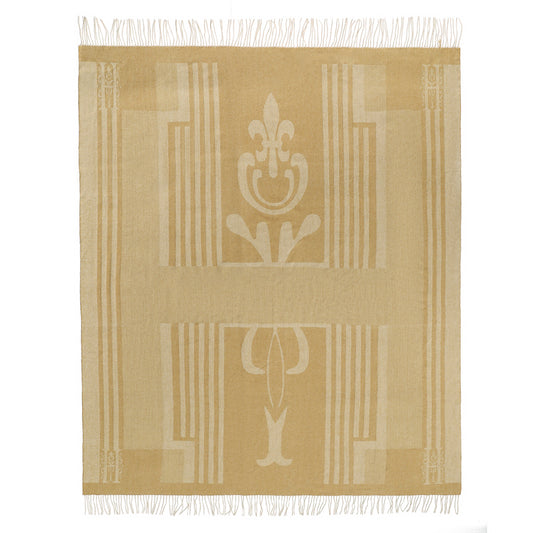 4666-08   Large Jacquard Wool Blanket For Sofa,Bed&Car, Large 55x83 inches, 1.5 lbs,Classic Design With Storage bag