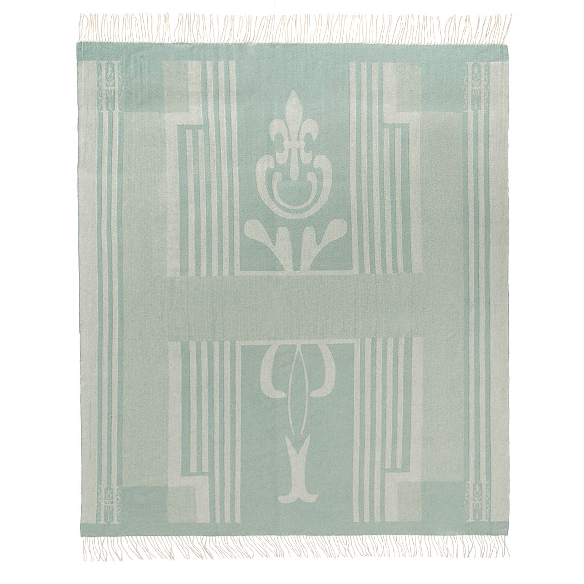 4666-09   Large Jacquard Wool Blanket For Sofa,Bed&Car, Large 55x83 inches, 1.5 lbs,Classic Design With Storage bag