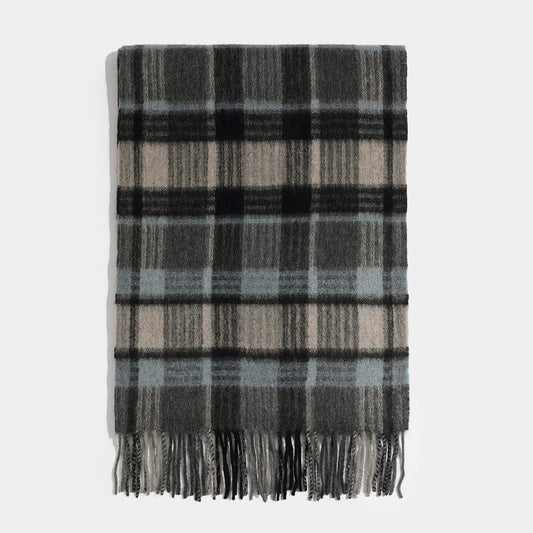 Temminc #155546 Women/Men Cashmere Solid Plaid Winter Fashion Scarf ,70.9x11.8in